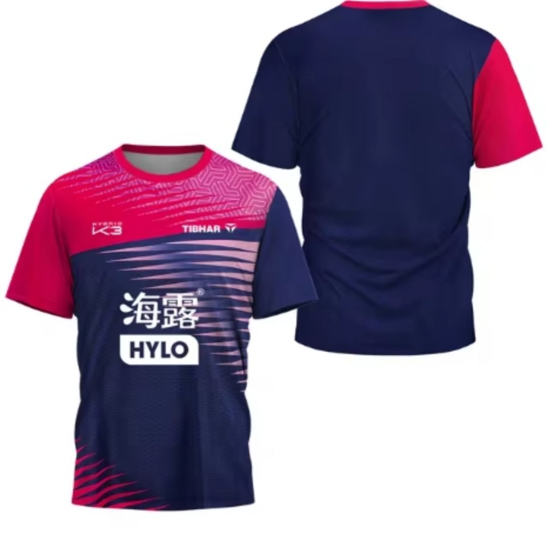 2024 여름 새로운 삼각형 조각 남자 탁구 티셔츠 배 - Table Tennis Outfit 리뷰 및 가격