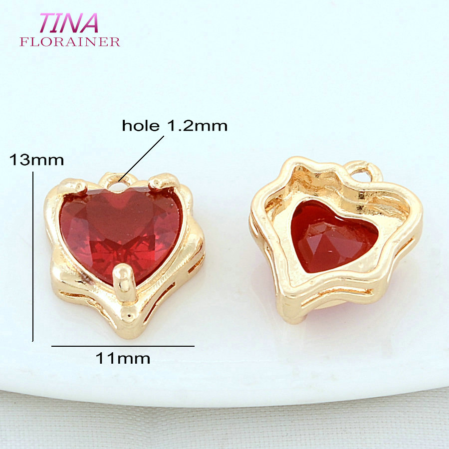 6PCS 11*13MM 18K 골드 컬러 황동 하트 참 - Table Tennis 11 리뷰 및 가격