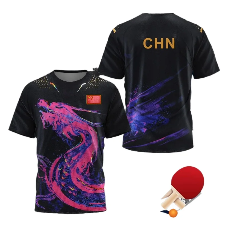 중국 드래곤 탁구 그래픽 T 셔츠 남성 의류 패션 배드 - Table Tennis Outfit 리뷰 및 가격
